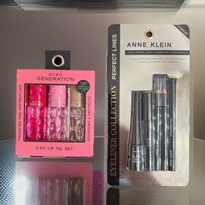 BCBGeneration Lip Oil Set - Lavish, Exposed, Bliss /Anne Klein eyeliners